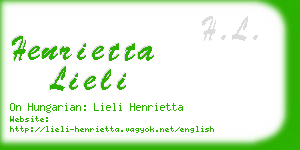 henrietta lieli business card